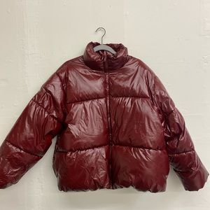 A New Day Maroon Puffer Jacket NWT size XXL